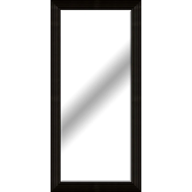 Tiered Black Framed Beveled Mirror, 31x65 3 Tiered Black Framed Beveled Mirror, 31x65