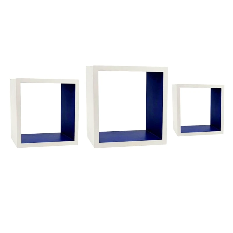 Tiny Dreamers Blue Wall Cube Set, 9x4 3 Tiny Dreamers Blue Wall Cube Set, 9x4