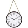 Tortoise Round Hanging Wall Clock With Rope, 16" -Athome Sales tortoise round hanging wall clock with rope 16
