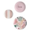 Tracey Boyd 3-Piece Pink Decorative Plate Set, 12" 2 Tracey Boyd 3-Piece Pink Decorative Plate Set, 12" -Athome Sales tracey boyd 3 piece pink decorative plate set 12