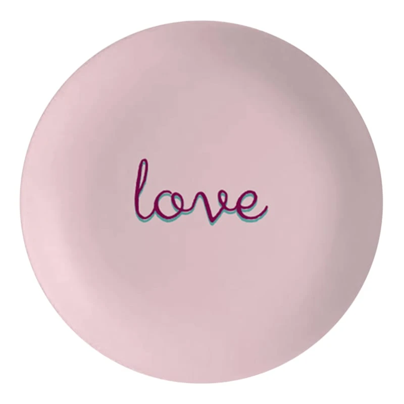 Tracey Boyd 3-Piece Pink Decorative Plate Set, 12" 5 Tracey Boyd 3-Piece Pink Decorative Plate Set, 12" - Image 3