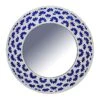 Tracey Boyd Blue Mosaic Round Wall Mirror, 24" 1 Tracey Boyd Blue Mosaic Round Wall Mirror, 24" -Athome Sales tracey boyd blue mosaic round wall mirror 24