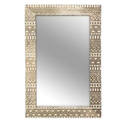 Tracey Boyd Engraved Wood Framed Wall Mirror, 24x36