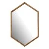 Tracey Boyd Gold Trim Hexagon Wall Mirror, 12x19.5 -Athome Sales tracey boyd gold trim hexagon wall mirror 12x19.5