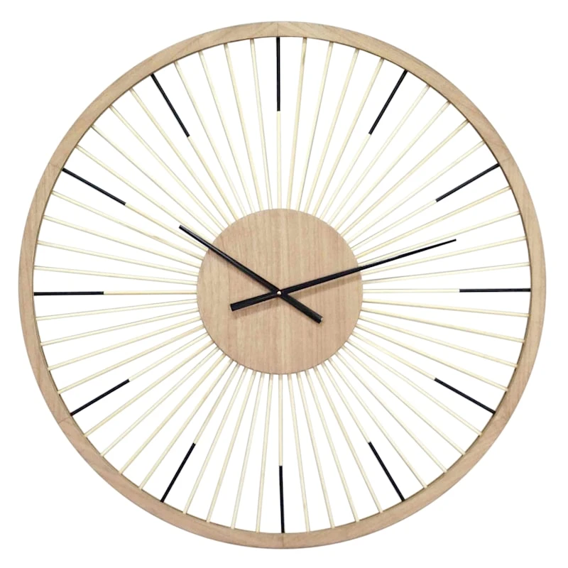 Tracey Boyd Round Wooden Wall Clock, 12" 3 Tracey Boyd Round Wooden Wall Clock, 12"