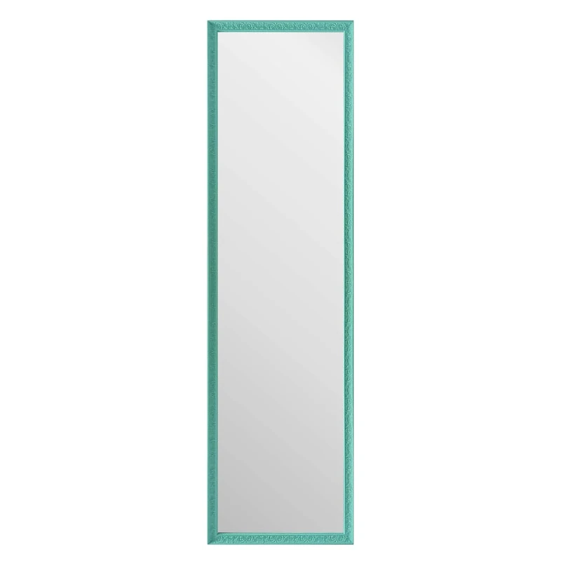 Turquoise Ornate Leaner Mirror, 14x50 3 Turquoise Ornate Leaner Mirror, 14x50