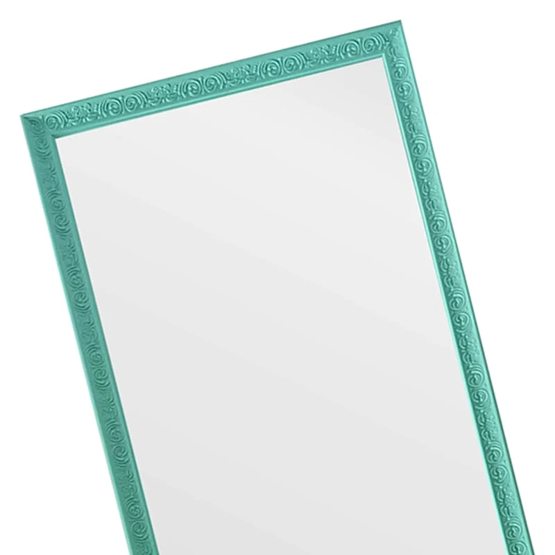 Turquoise Ornate Leaner Mirror, 14x50 4 Turquoise Ornate Leaner Mirror, 14x50 - Image 2