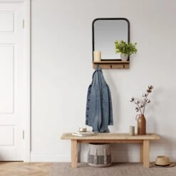 Ty Pennington Black Framed Wall Mirror With Shelf & Hooks, 15x20 5 Ty Pennington Black Framed Wall Mirror With Shelf & Hooks, 15x20 -Athome Sales ty pennington black framed wall mirror with shelf hooks 15x20 2