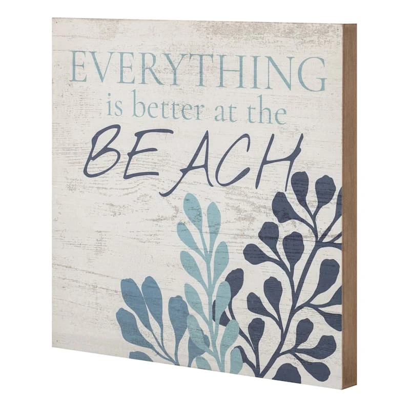 Ty Pennington Everything Is Better At The Beach Canvas Wall Sign, 12" 5 Ty Pennington Everything Is Better At The Beach Canvas Wall Sign, 12" - Image 3