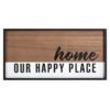 Ty Pennington Framed Home Our Happy Place Wall Sign, 30x15