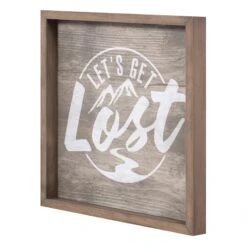 Ty Pennington Framed Let's Get Lost Wall Sign, 12" -Athome Sales ty pennington framed lets get lost wall sign 12 1