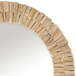 Ty Pennington Natural Driftwood Round Wall Mirror, 35" -Athome Sales ty pennington natural driftwood round wall mirror 35 1