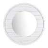 Ty Pennington White Faux Wood Round Wall Mirror, 30" 2 Ty Pennington White Faux Wood Round Wall Mirror, 30" -Athome Sales ty pennington white faux wood round wall mirror 30