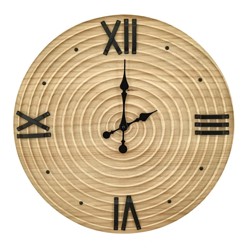 Ty Pennington Wooden Wall Clock, 24" 3 Ty Pennington Wooden Wall Clock, 24"