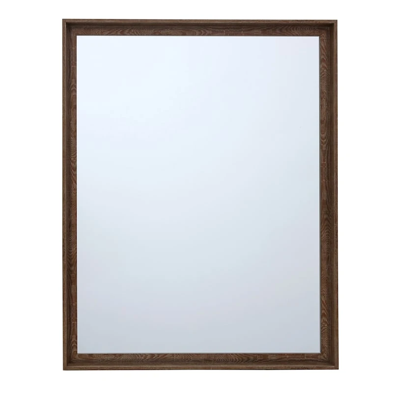 Warm Walnut Wall Mirror, 22x28 3 Warm Walnut Wall Mirror, 22x28