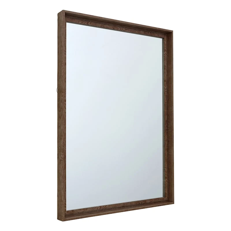 Warm Walnut Wall Mirror, 22x28 4 Warm Walnut Wall Mirror, 22x28 - Image 2