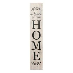 Welcome To Our Home Wooden Wall Sign, 12x63