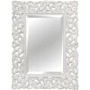 White Antique Floral Polyurethane Wall Mirror, 41x55 -Athome Sales white antique floral polyurethane wall mirror 41x55 1