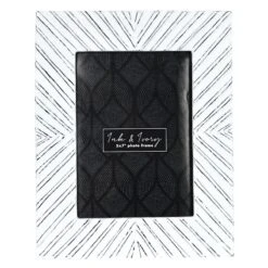 White & Black Tabletop Photo Frame, 5x7