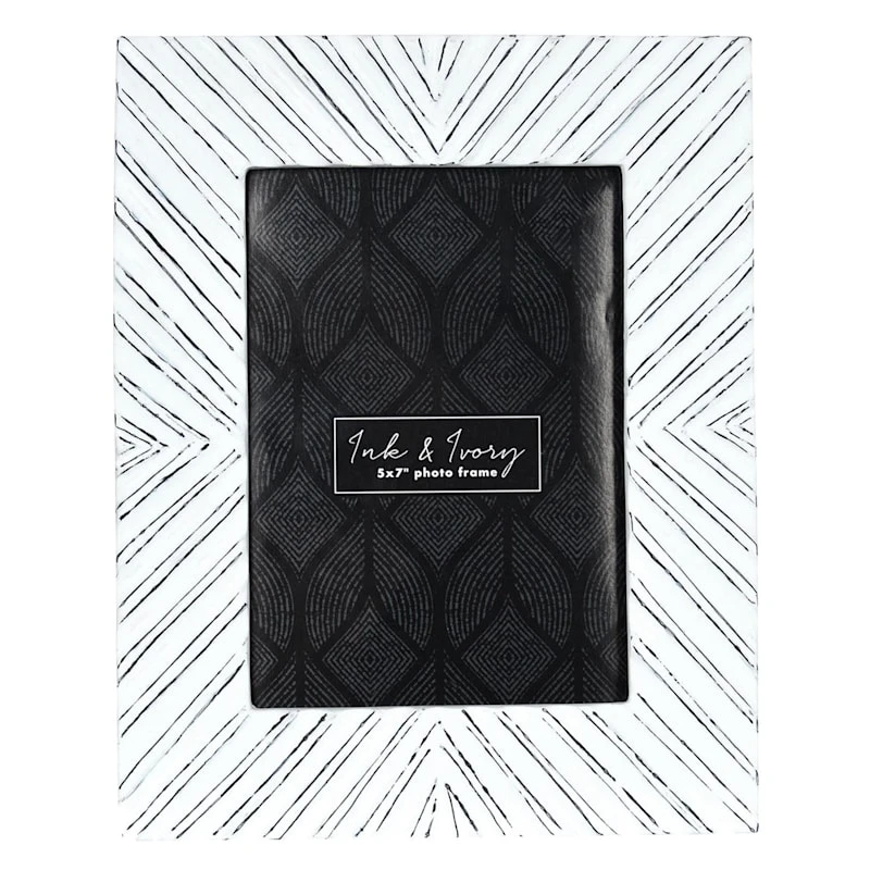 White & Black Tabletop Photo Frame, 5x7 3 White & Black Tabletop Photo Frame, 5x7