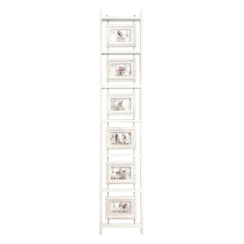 White Collage Ladder Frame, 12x63 3 White Collage Ladder Frame, 12x63