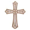 White Faux Wood Wall Cross, 12" 2 White Faux Wood Wall Cross, 12" -Athome Sales white faux wood wall cross 12