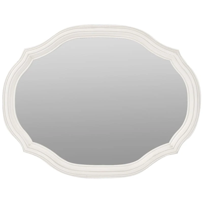 White Framed Accent Wall Mirror, 13x17 3 White Framed Accent Wall Mirror, 13x17