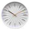 White & Gold Accent Clock, 12" 1 White & Gold Accent Clock, 12" -Athome Sales white gold accent clock 12