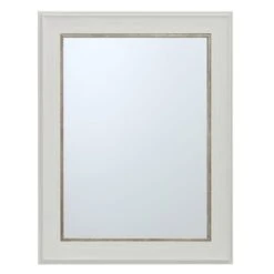 White & Gold Framed Wall Mirror, 22x28
