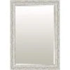 White Solid Wood Antique Wall Mirror, 30x42 2 White Solid Wood Antique Wall Mirror, 30x42 -Athome Sales white solid wood antique wall mirror 30x42 1