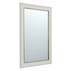 White With Gold Framed Wall Mirror, 24x36 7 White With Gold Framed Wall Mirror, 24x36 -Athome Sales white with gold framed wall mirror 24x36 2