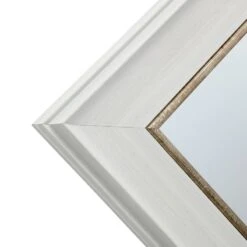 White With Gold Framed Wall Mirror, 24x36 8 White With Gold Framed Wall Mirror, 24x36 -Athome Sales white with gold framed wall mirror 24x36 3