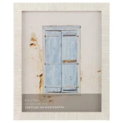 Whitewash Ripple Profile Tabletop Photo Frame, 8x10