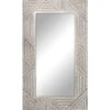 Whitewashed Wood-Look Framed Wall Mirror, 46x21 1 Whitewashed Wood-Look Framed Wall Mirror, 46x21 -Athome Sales whitewashed wood look framed wall mirror 46x21 1