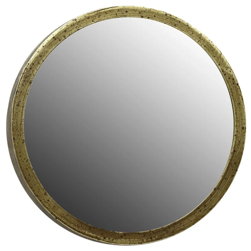 Yellow Accent Round Wall Mirror, 7" 3 Yellow Accent Round Wall Mirror, 7"