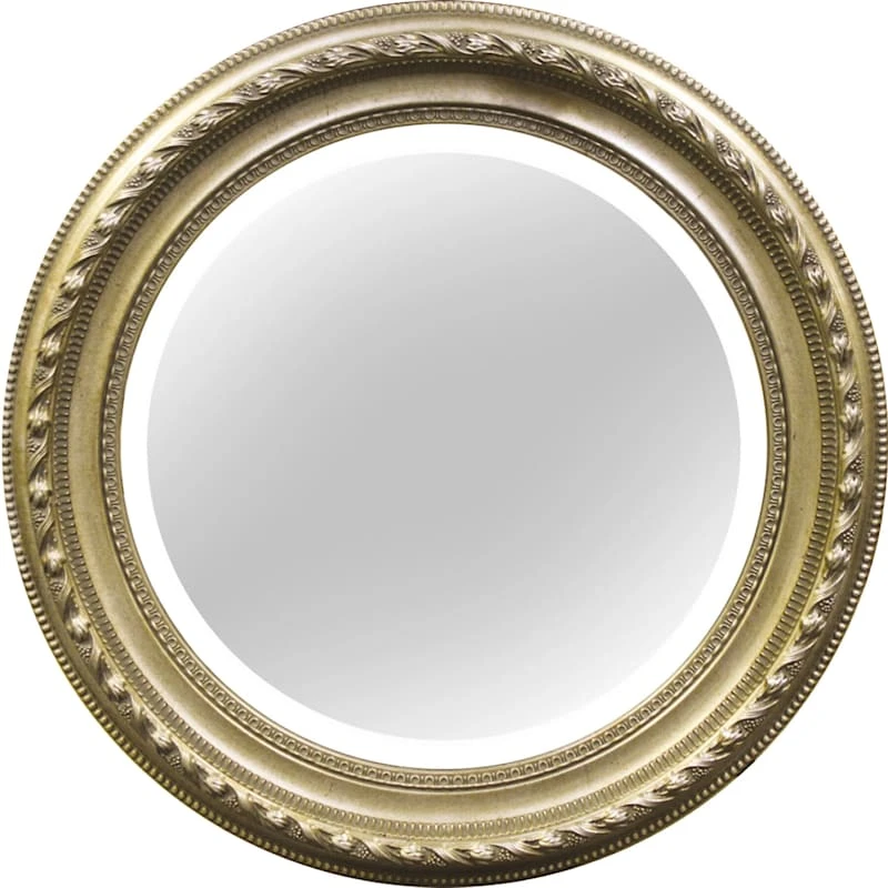 Yellow Gallery Round Wall Mirror, 32" 3 Yellow Gallery Round Wall Mirror, 32"